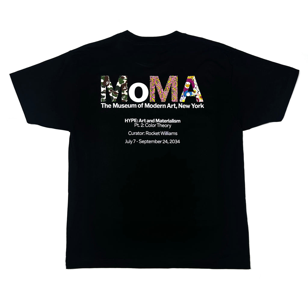 "Hype" MoMA Logo T-Shirt - Black
